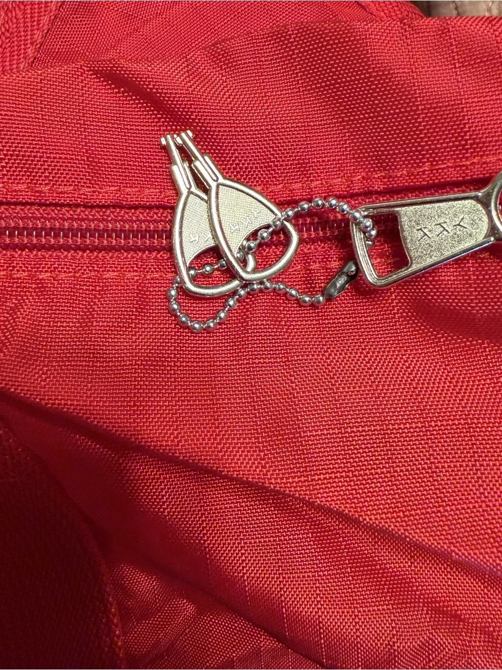 Vintage LeSportsac Red Nylon Weekender Duffle Travel Bag Made In USA